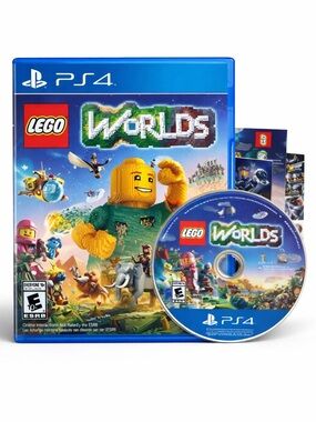 LEGO Worlds PS4 Game Complete w/ Case Disc & Inserts